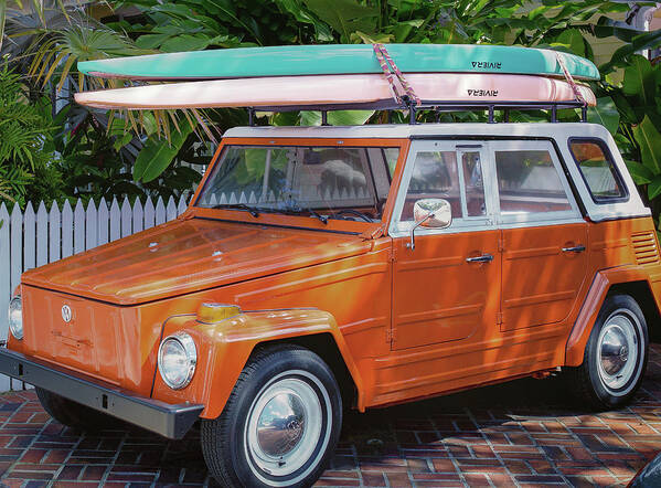 Volkswagen Poster featuring the photograph Volkswagen and Surfboards by Robert Bellomy
