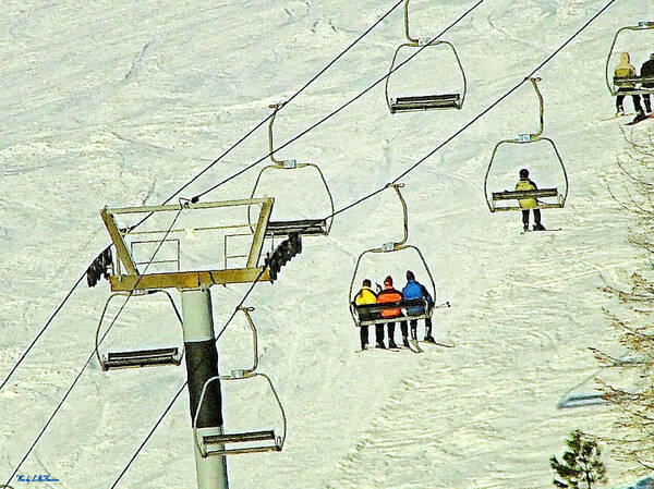 Ski Lift Canvas Prints Poster featuring the photograph Wanna Lift by Wendy McKennon