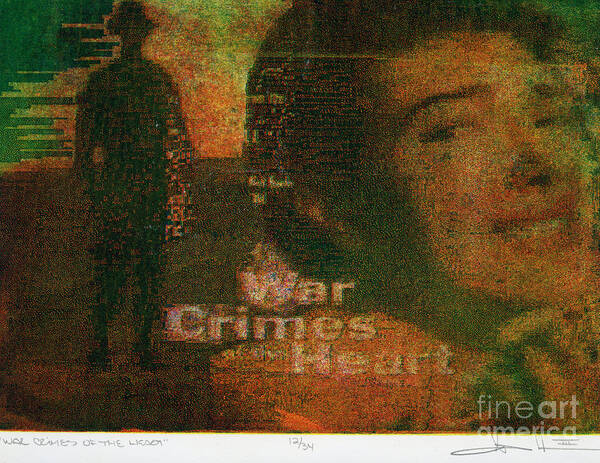 Rape Poster featuring the digital art War Crimes of the Heart by George D Gordon III