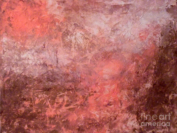 Texture Pink Poster featuring the painting Warmth by Jilian Cramb - AMothersFineArt