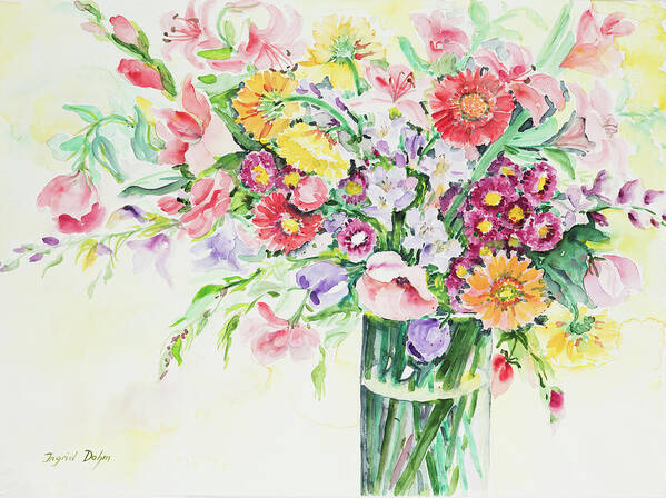 Flowers Poster featuring the painting Watercolor Series 162 by Ingrid Dohm