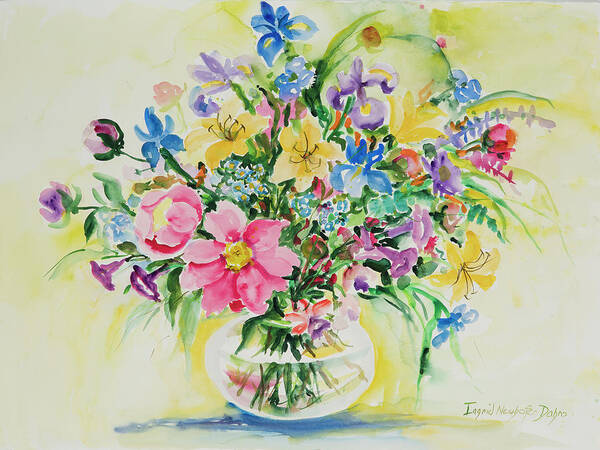 Flowers Poster featuring the painting Watercolor Series 175 by Ingrid Dohm