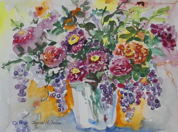 Flowers Poster featuring the painting Watercolor Series 206 by Ingrid Dohm