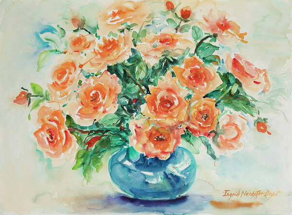 Floral Poster featuring the painting Watercolor Series 32 by Ingrid Dohm