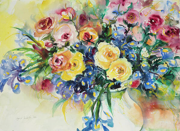 Flowers Poster featuring the painting Watercolor Series 62 by Ingrid Dohm