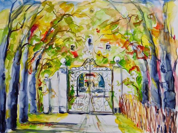 Schloss Kammer Poster featuring the painting Watercolor Series N0. 257 by Ingrid Dohm