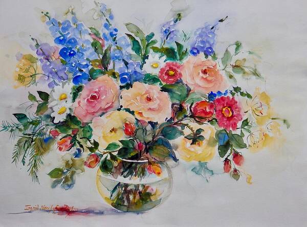 Flowers Poster featuring the painting Watercolor Series No. 254 by Ingrid Dohm