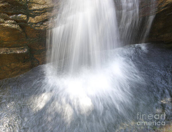 Waterfall Poster featuring the photograph Waterfall in NH Splash 3 by Mike Mooney