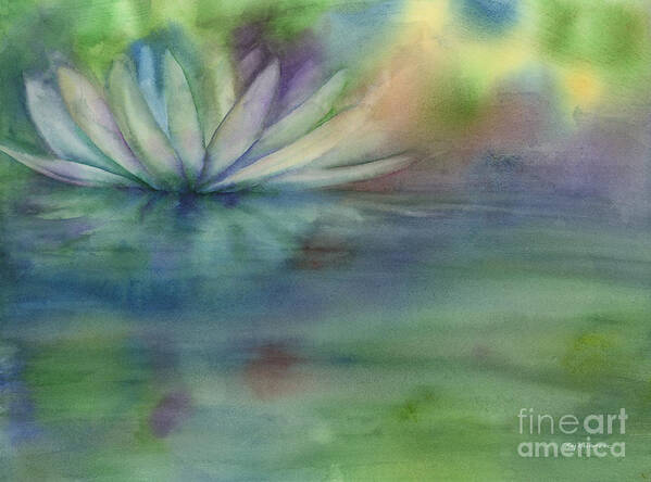 Waterlily Poster featuring the painting Waterlily by Amy Kirkpatrick