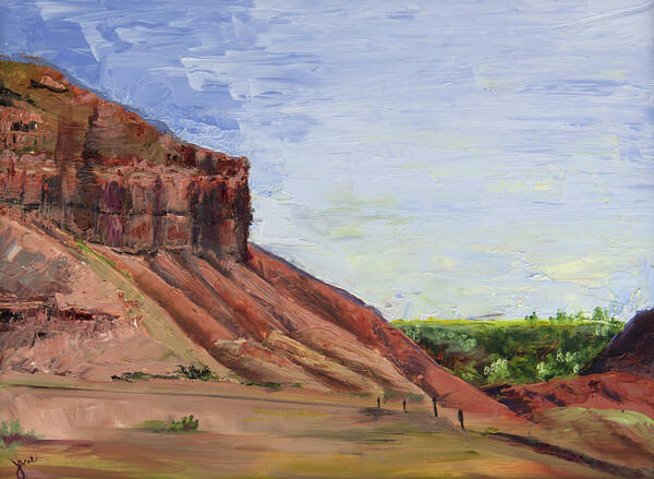 Red Rock Poster featuring the painting Weber Sandstone by Nila Jane Autry