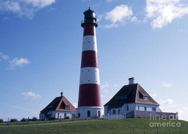 Europe Poster featuring the photograph Westerhever Beacon by Heiko Koehrer-Wagner