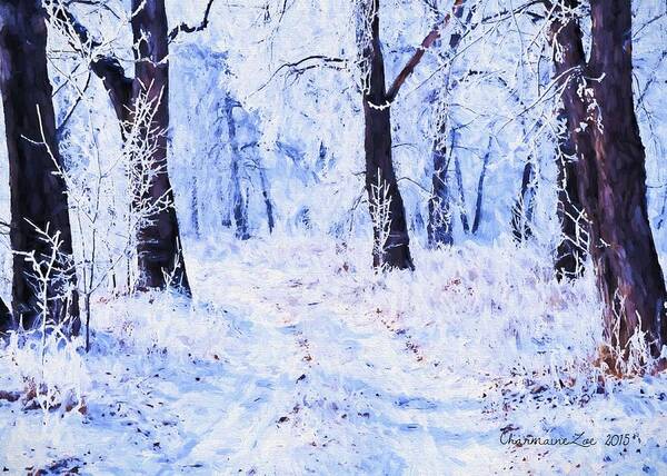 Snow Poster featuring the digital art Winter Landscape 2 by Charmaine Zoe