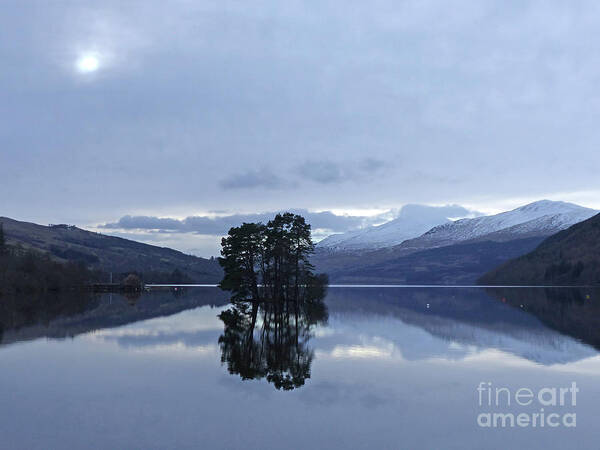 Weather Poster featuring the photograph Winter reflections - Loch Tay by Phil Banks