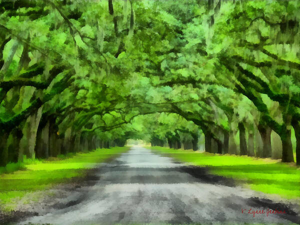 Oak Poster featuring the painting Wormsloe Plantation by Lynne Jenkins