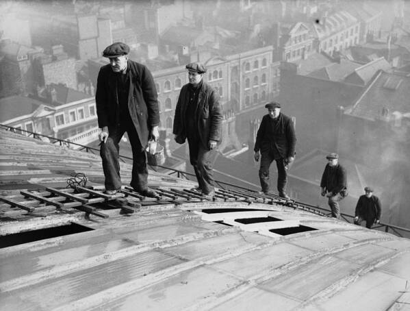 Rail Transportation Poster featuring the photograph Roofers #1 by Harry Todd