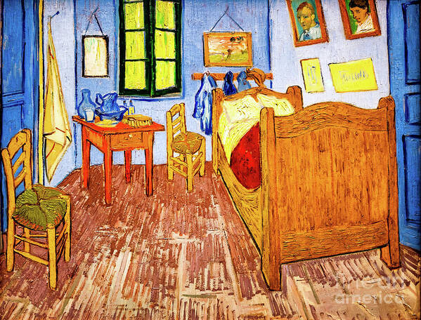 Vincent Poster featuring the painting Van Gogh's Bedroom by Vincent Van Gogh by Vincent Van Gogh
