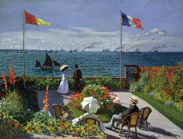 Claude Monet Poster featuring the painting Garden at Sainte-Adresse. #15 by Claude Monet