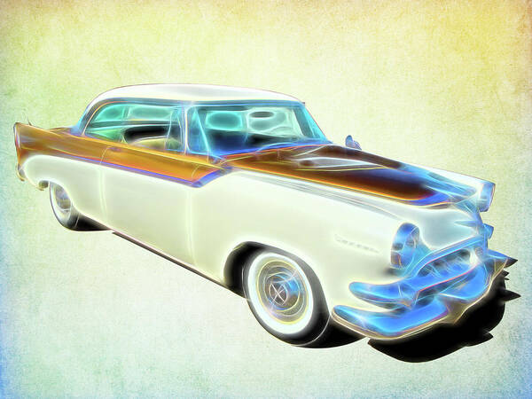 1956 Dodge Sedan Poster featuring the digital art 1956 Dodge Royal by Rick Wicker