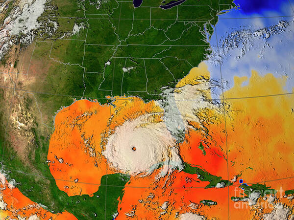 Weather Poster featuring the photograph Hurricane Rita #3 by Nasa/science Photo Library