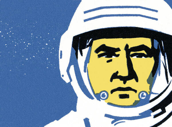 Adult Poster featuring the drawing Astronaut #32 by CSA Images