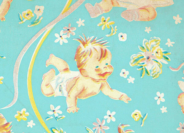 Background Poster featuring the drawing Baby pattern #6 by CSA Images