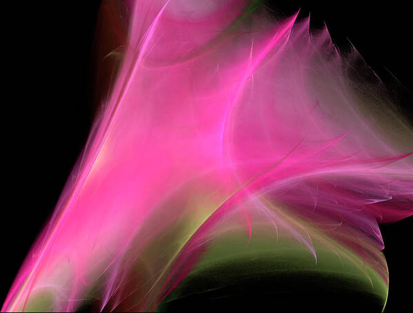 Abstract Poster featuring the digital art A Bloom in Slow Motion by Ilia -