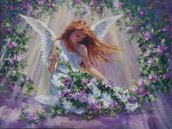 Angels Poster featuring the painting A Piece of Heaven by Laurie Snow Hein