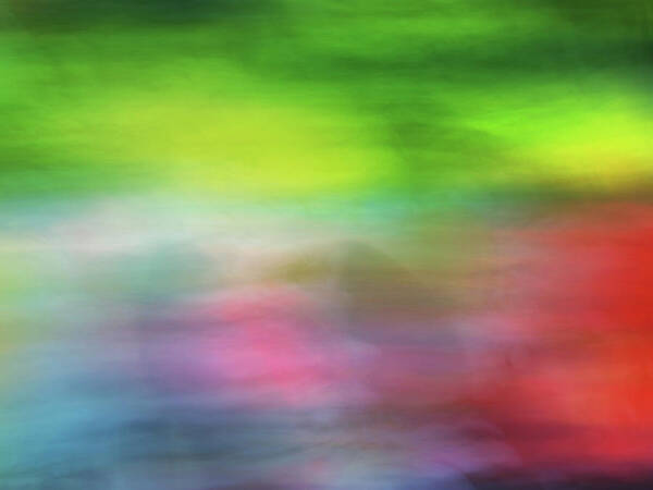 Abstract Poster featuring the photograph Abstract blurred rainbow lines background of fractal artwork by Teri Virbickis