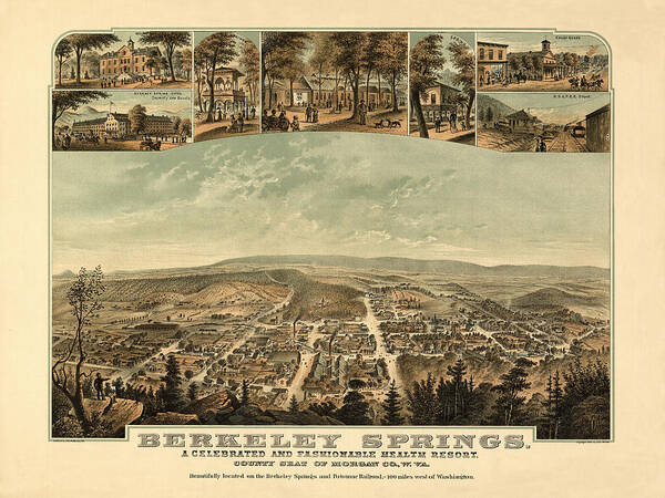 Berkeley Springs Poster featuring the photograph Berkeley Springs 1889 by Andrew Fare