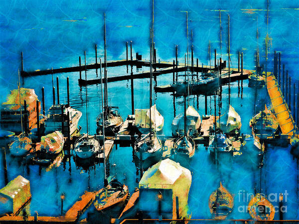 Boats Poster featuring the photograph Boats In The Harbor by Jeff Breiman