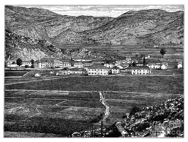Cetinje Poster featuring the drawing Cetinje, Montenegro, C1890 by Print Collector