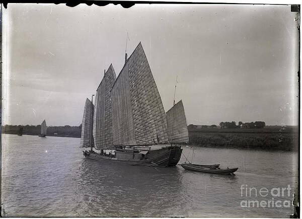 Silence Poster featuring the photograph Chinese Junk Sailing On Water by Bettmann