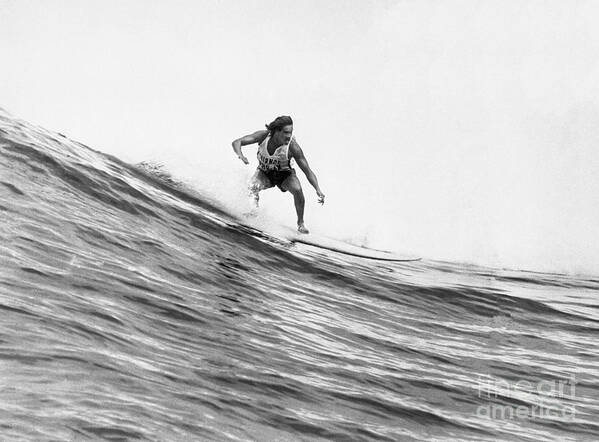 Honolulu Poster featuring the photograph Clyde Aikau by Bettmann