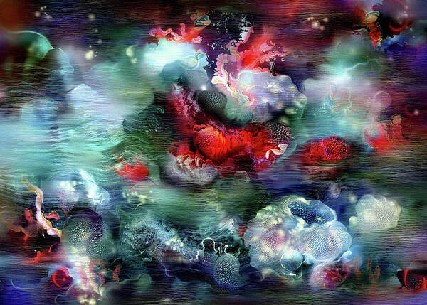 Coral Reef 29 Poster featuring the digital art Coral Reef 29 by Natalia Rudzina