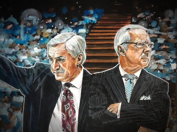Unc Poster featuring the painting Dean and Roy by Joel Tesch