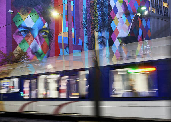 Minneapolis Poster featuring the photograph Dylan Rides the Rails in Minneapolis by Jim Hughes