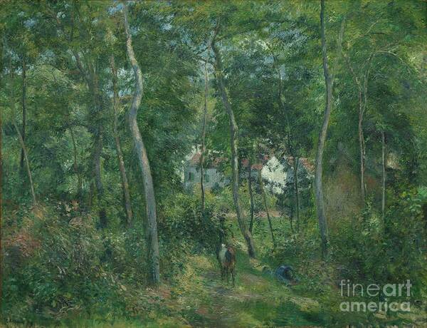 Post-impressionism Poster featuring the drawing Edge Of The Woods Near Lhermitage by Heritage Images