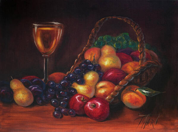 Still Life Poster featuring the painting Fruits of the Wine by Lynne Pittard