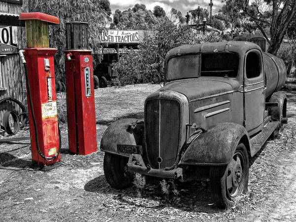 Derelict Poster featuring the photograph Fuel Stop by David Hancock