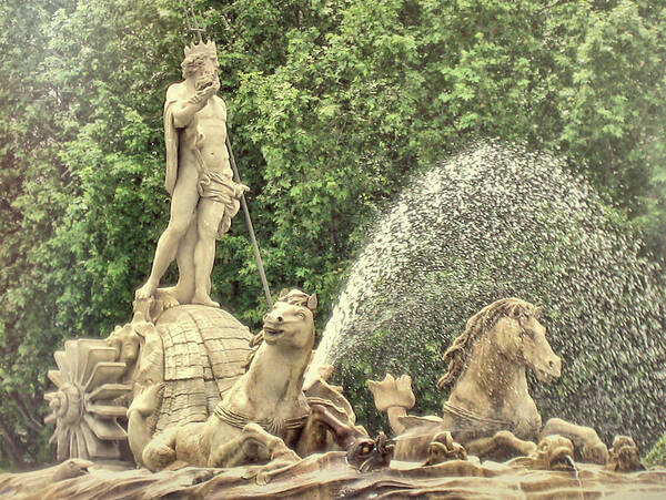 Spain Poster featuring the photograph Fuente De Neptuno by JAMART Photography