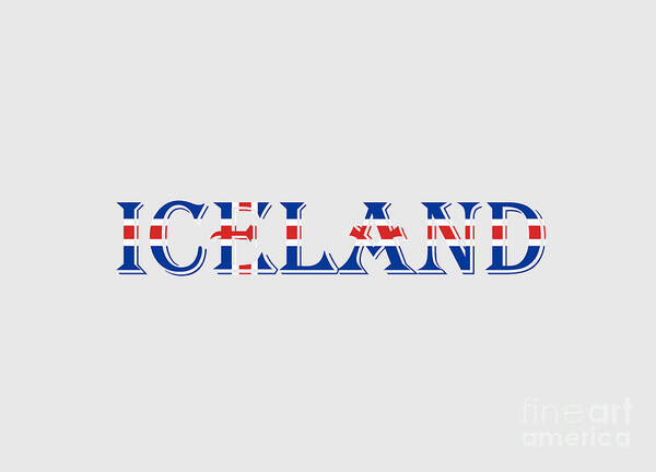 Iceland Poster featuring the digital art Iceland Souvenir-2 by Diane Macdonald