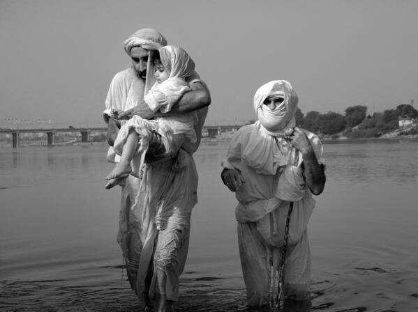 #iran #ahvaz #karunriver #baptism Poster featuring the photograph Infant Baptism by Sima Fazel