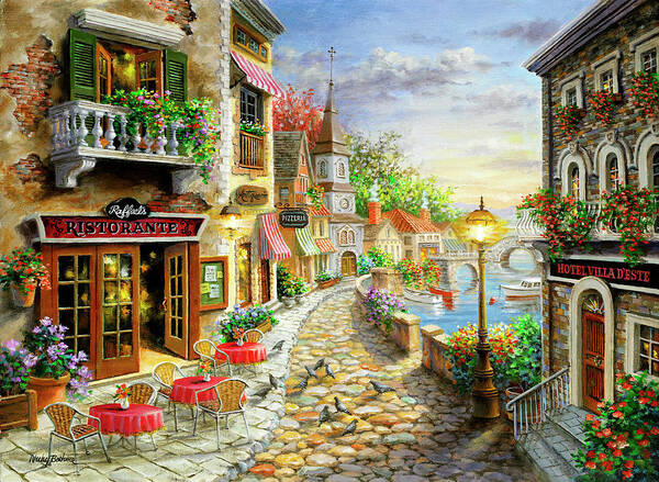 Invitation To Dine Poster featuring the painting Invitation To Dine by Nicky Boehme