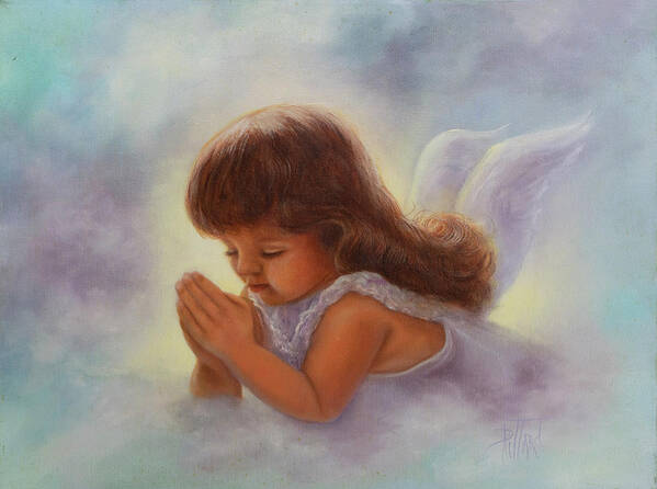 Angel Poster featuring the painting Count Your Blessings by Lynne Pittard