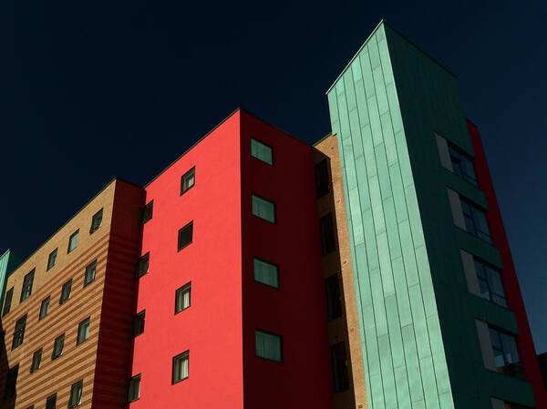 Cool Attitude Poster featuring the photograph Multicolored Apartment Block by Mouse-ear