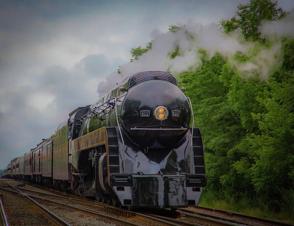 611j Poster featuring the photograph Norfolk and Western 611 by Lora J Wilson