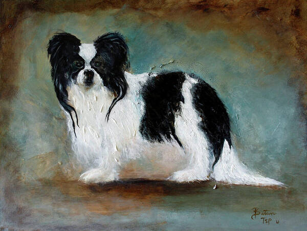 Papillon Poster featuring the painting Papillon by Barbie Batson