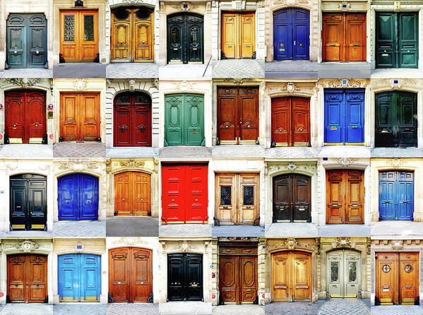 Arch Poster featuring the photograph Paris Doors by Maica