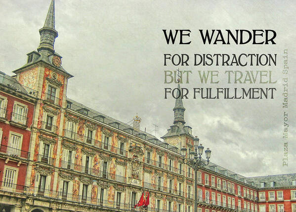 A Poster featuring the photograph PLAZA MAYOR quote by JAMART Photography