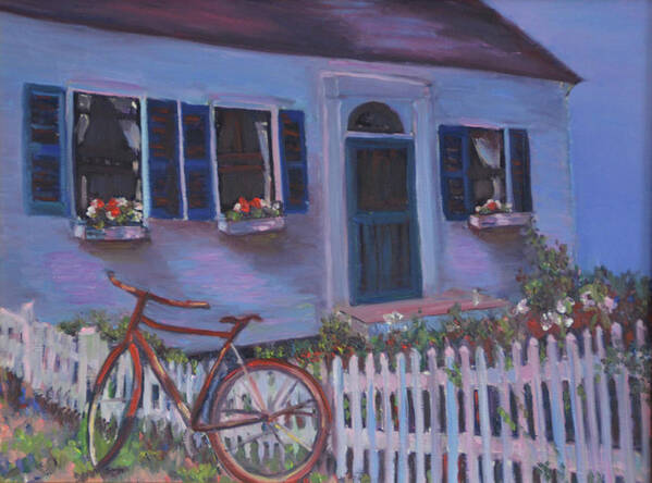 Provincetown Cottage Poster featuring the painting Provincetown Cottage by Beth Riso